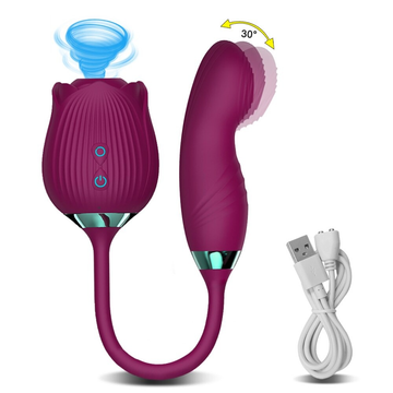 Sucking Vibrator in Form Rose For Women / Dildo and Stimulation Clitoris / Adult Sex Toys - EVE's SECRETS
